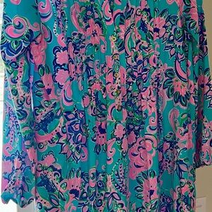 Lilly Pulitzer UPF 50 Chillylilly Seana Horizon Jungle Sunrise Dress Sz. Med